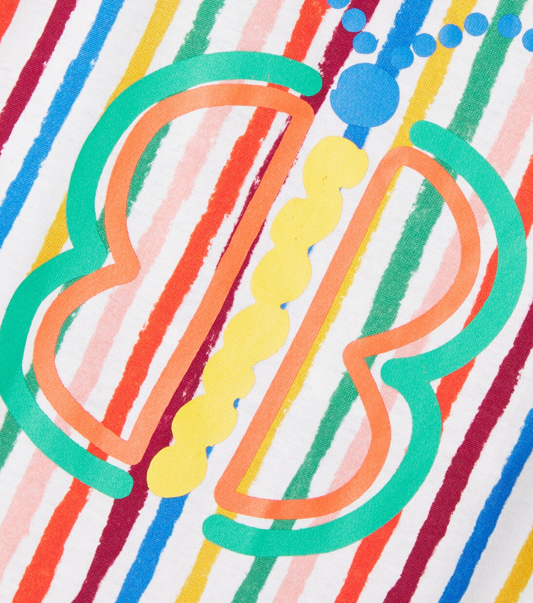 Baby ruffled striped cotton playsuit | Fábula