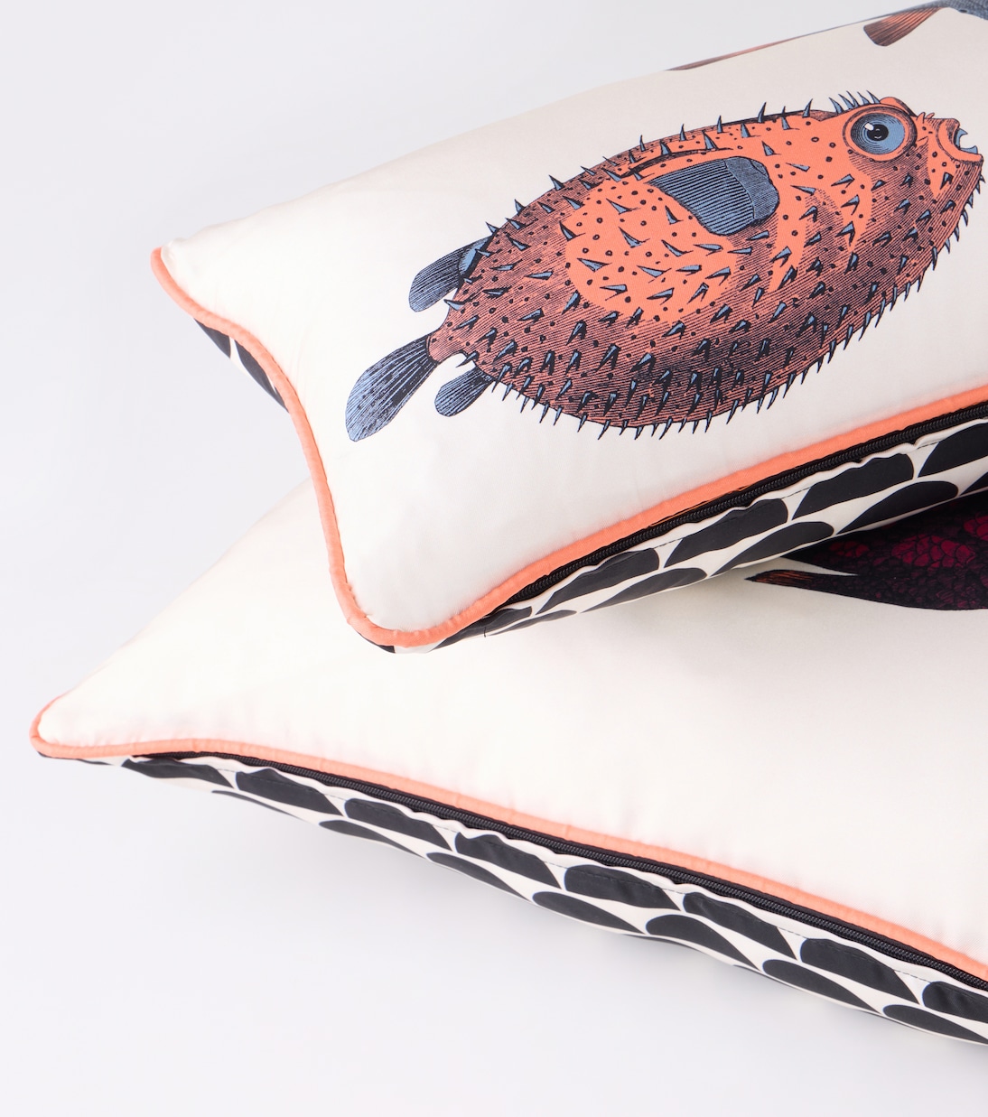 Pesce Balestra printed silk cushion | Fornasetti