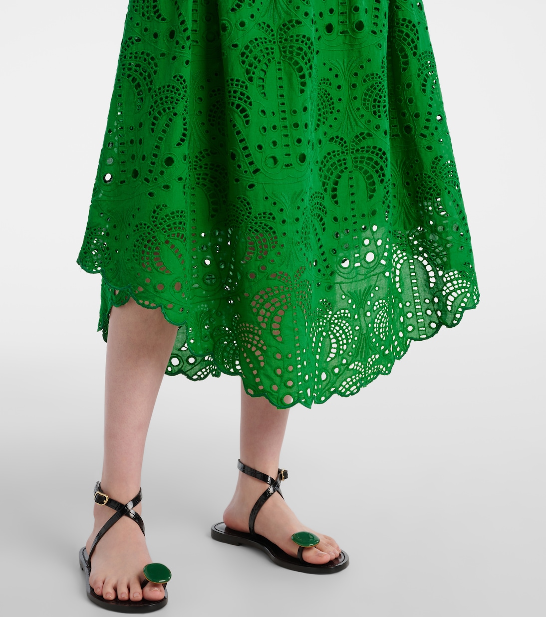 Verziertes Midikleid aus Baumwolle | Farm Rio