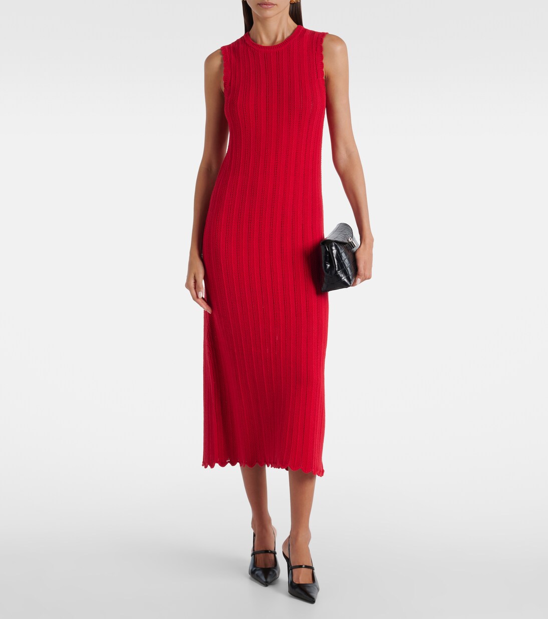 Sissi open-knit cotton midi dress | Altuzarra
