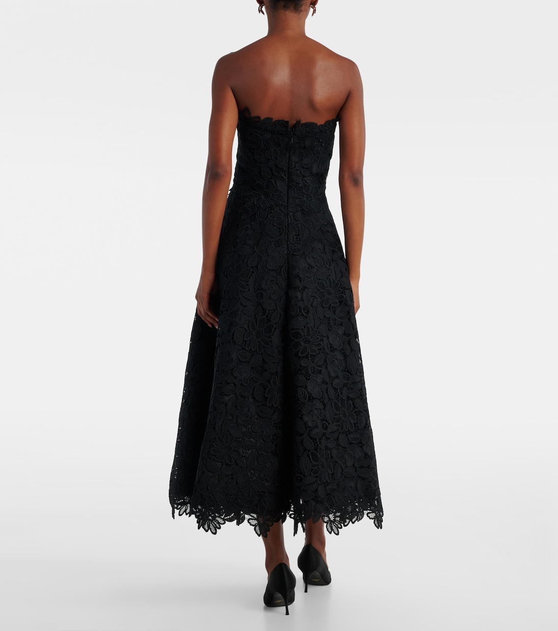Besticktes Midikleid aus Spitze | Costarellos