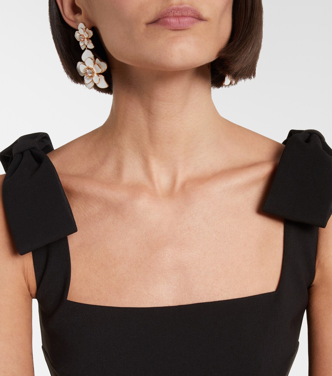 Robe en crêpe à fleurs | Self-Portrait