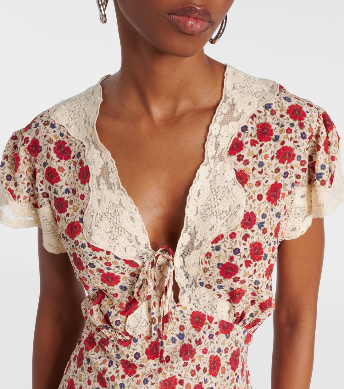 Bedrucktes Minikleid Lacie mit Spitze | Rixo