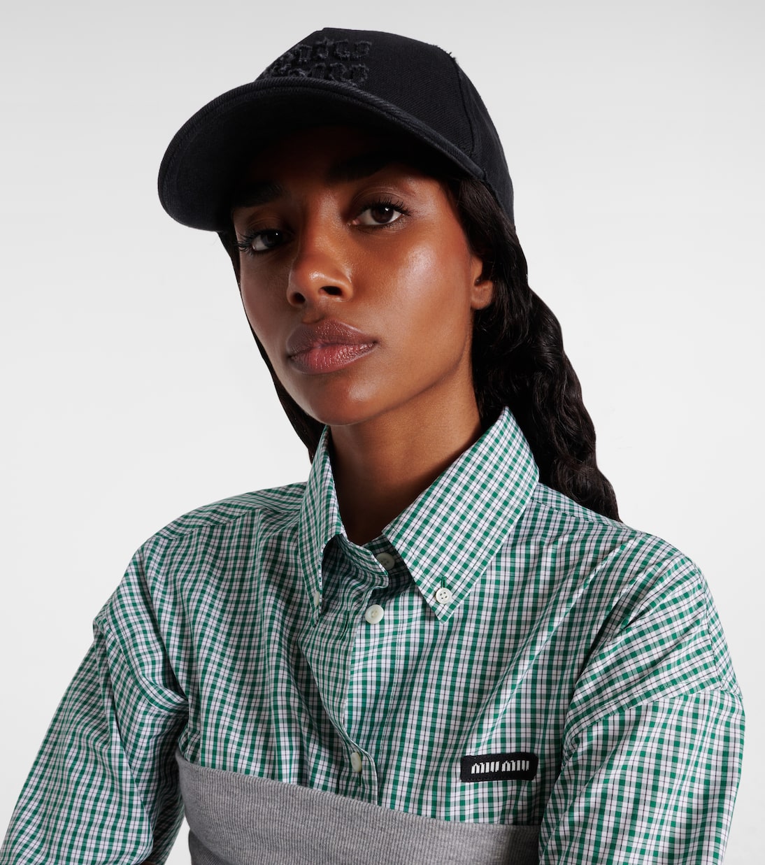 Casquette en denim à logo | Miu Miu