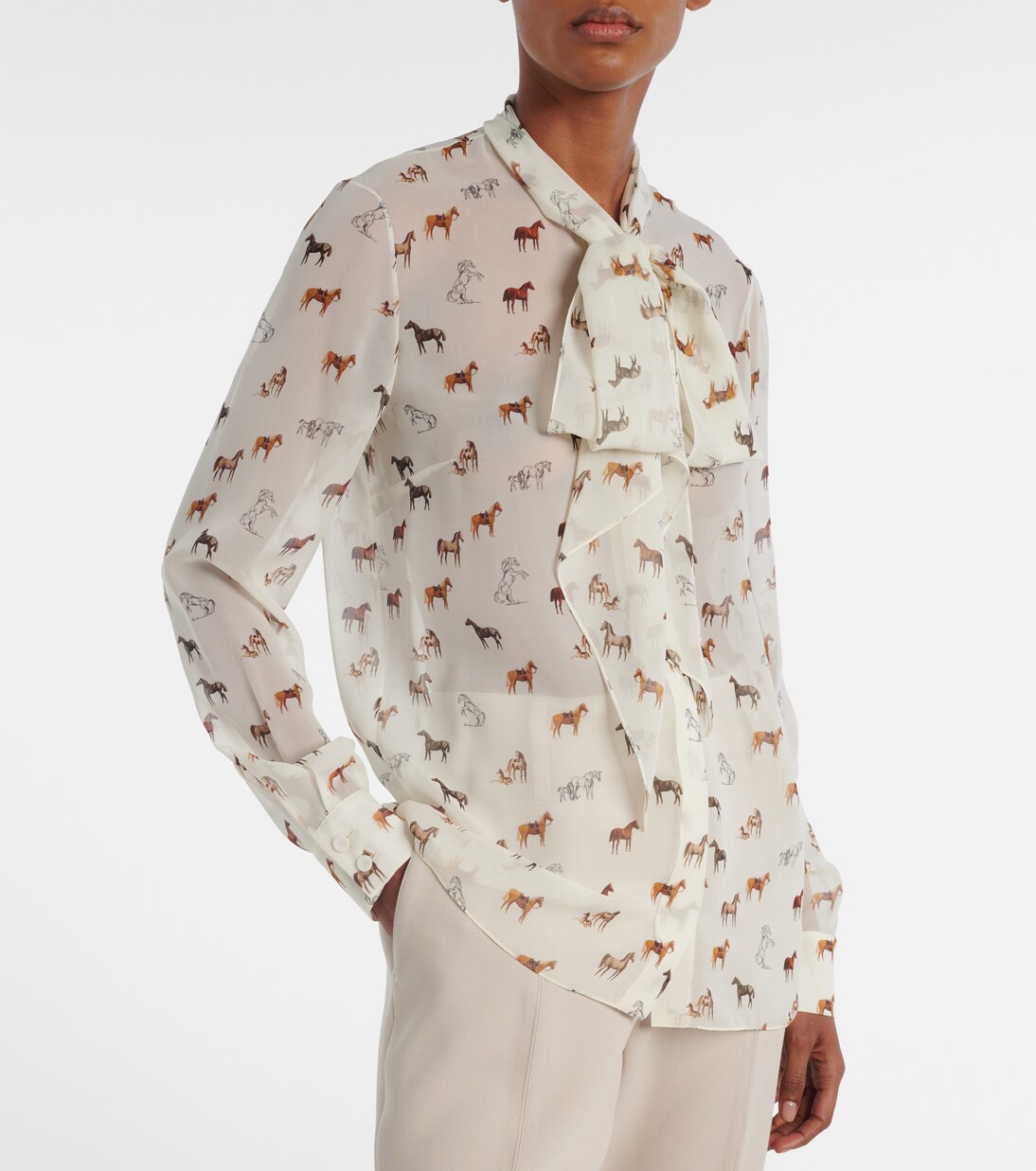 Shildon tie-neck silk blouse | Gabriela Hearst