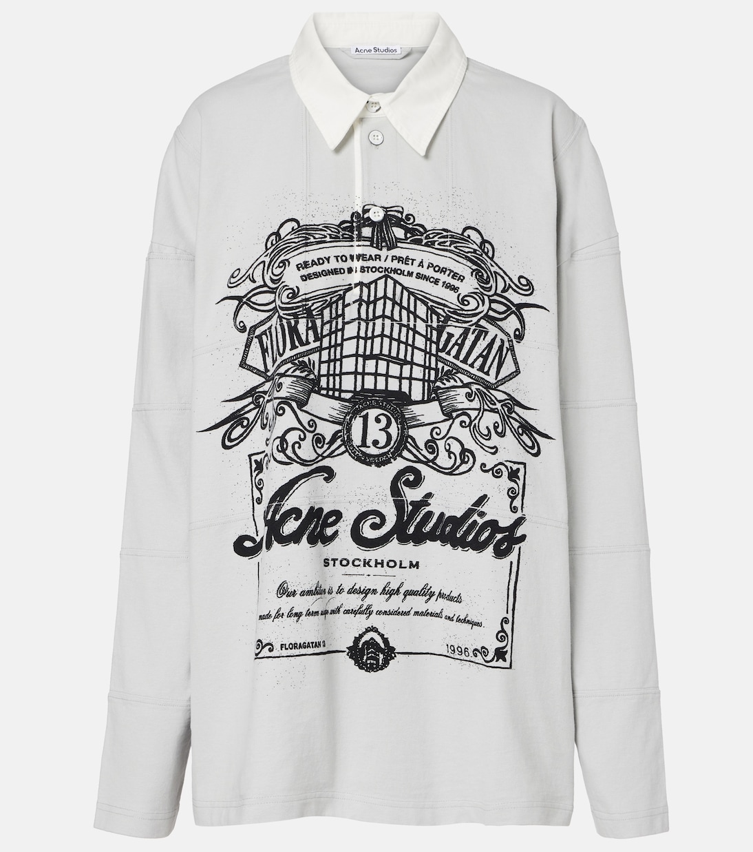 Sweat-shirt imprimé en coton à logo | Acne Studios