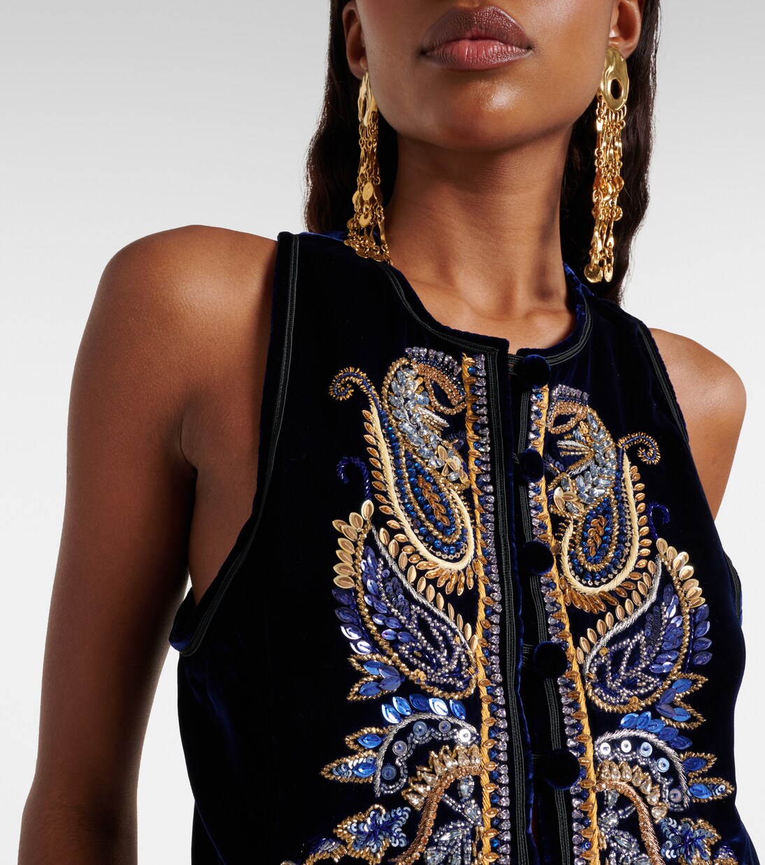 Paisley velvet vest | Etro