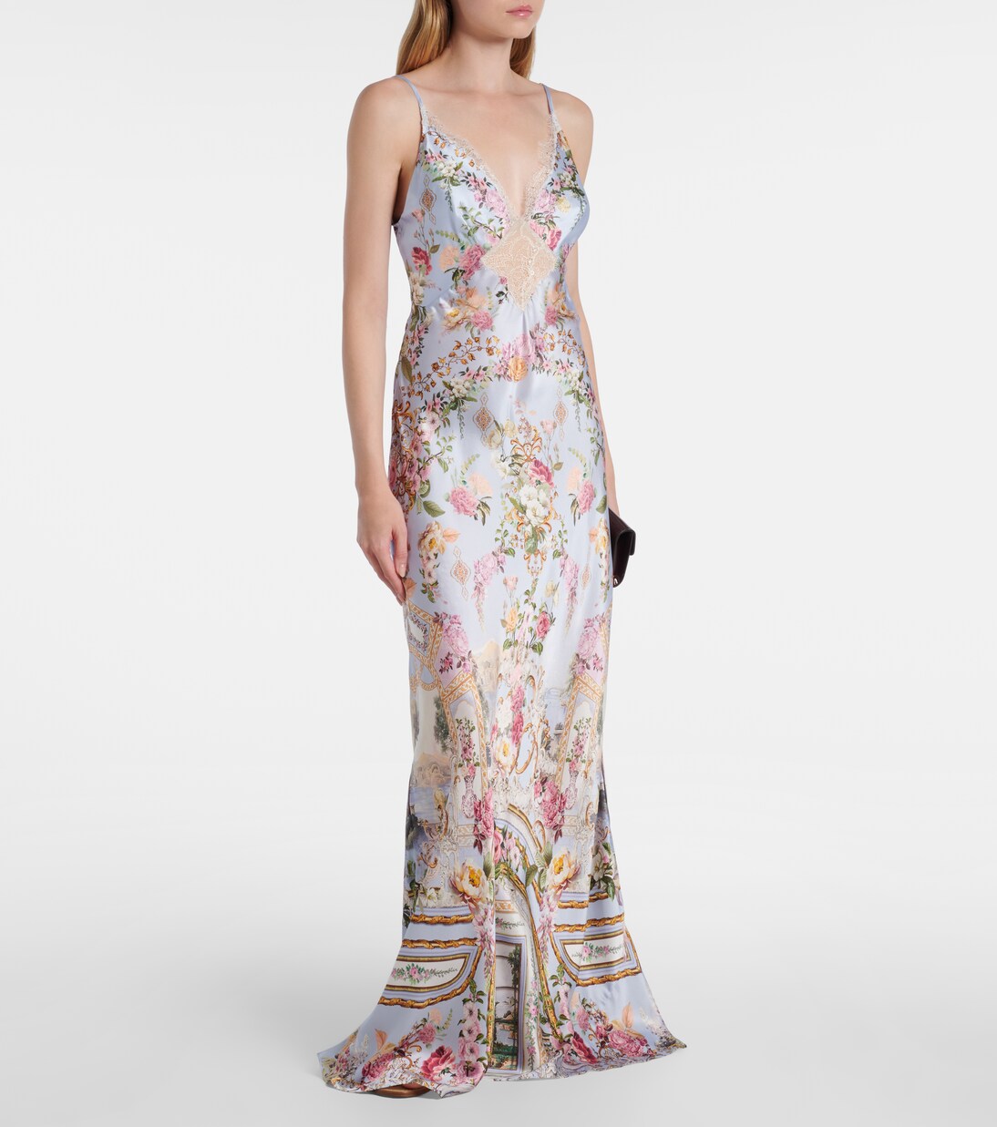 Robe longue Tile In Time en soie | Camilla