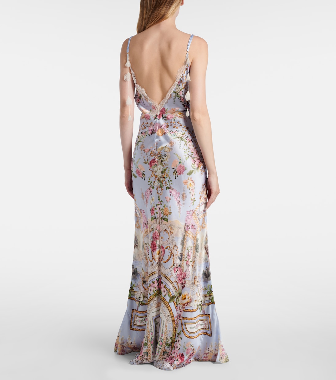 Robe longue Tile In Time en soie | Camilla