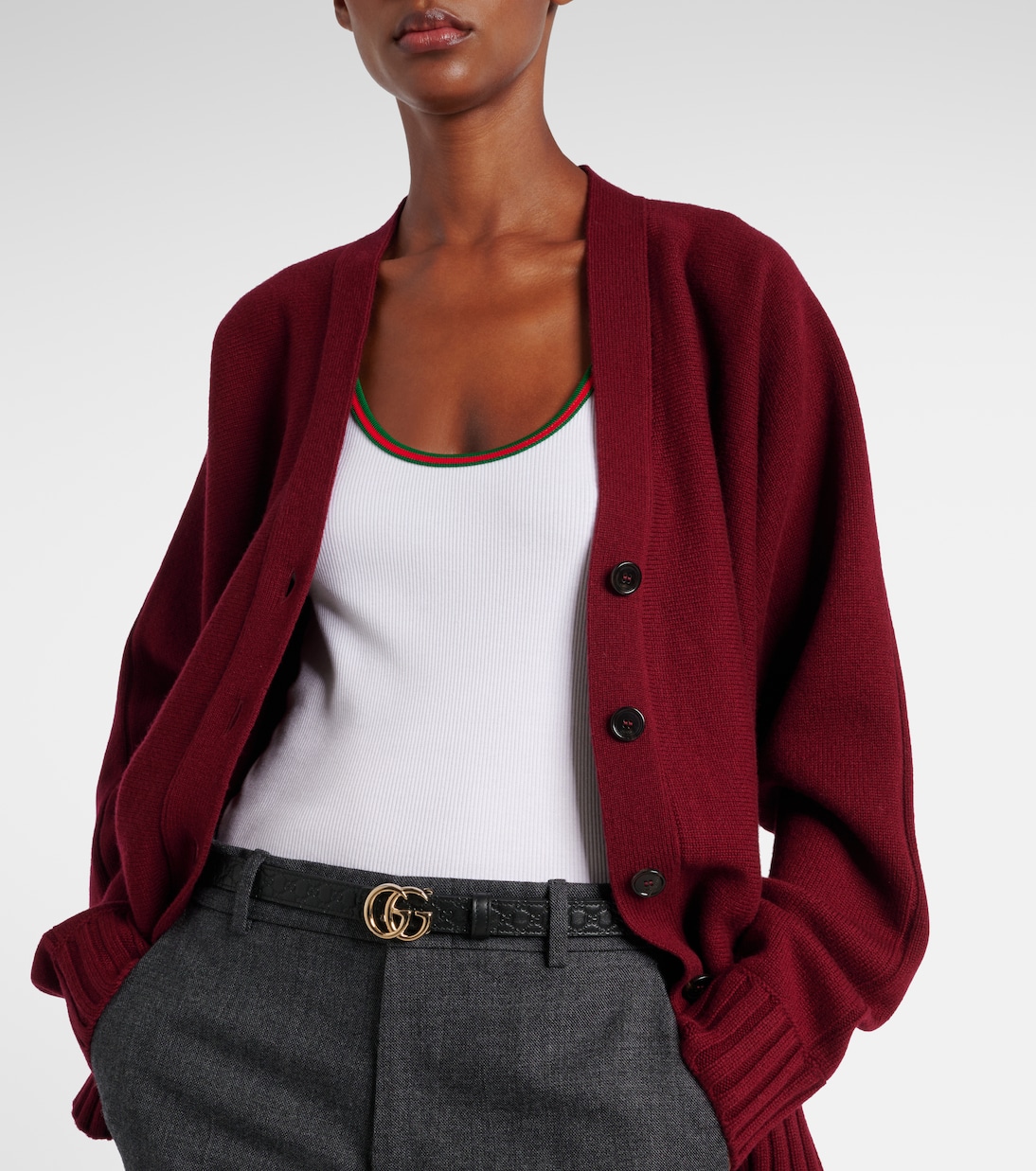 Double G reversible leather belt | Gucci