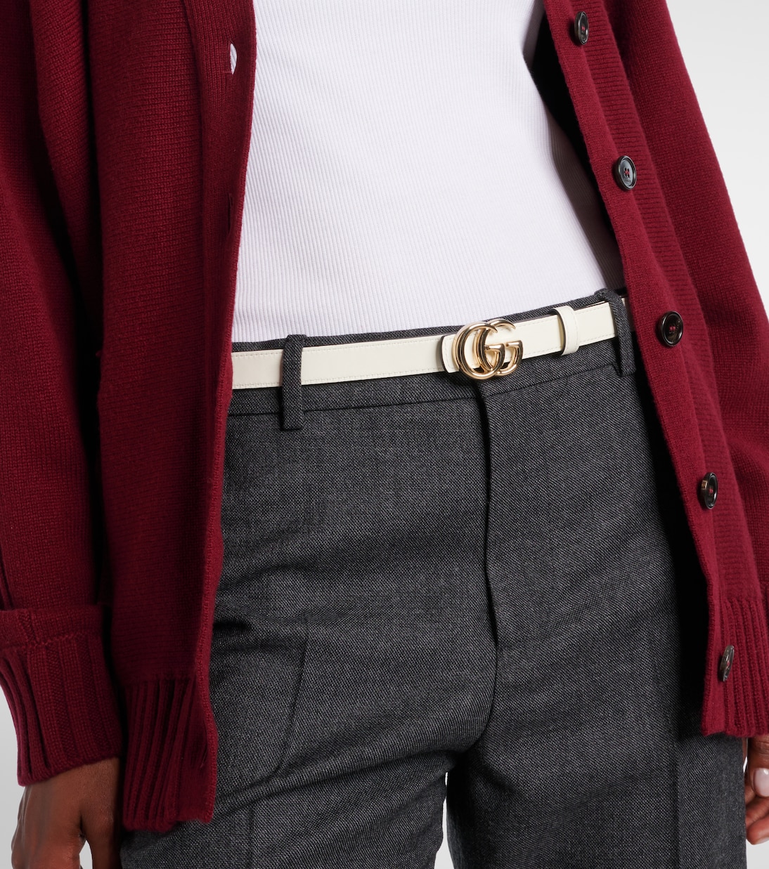 Double G reversible leather belt | Gucci