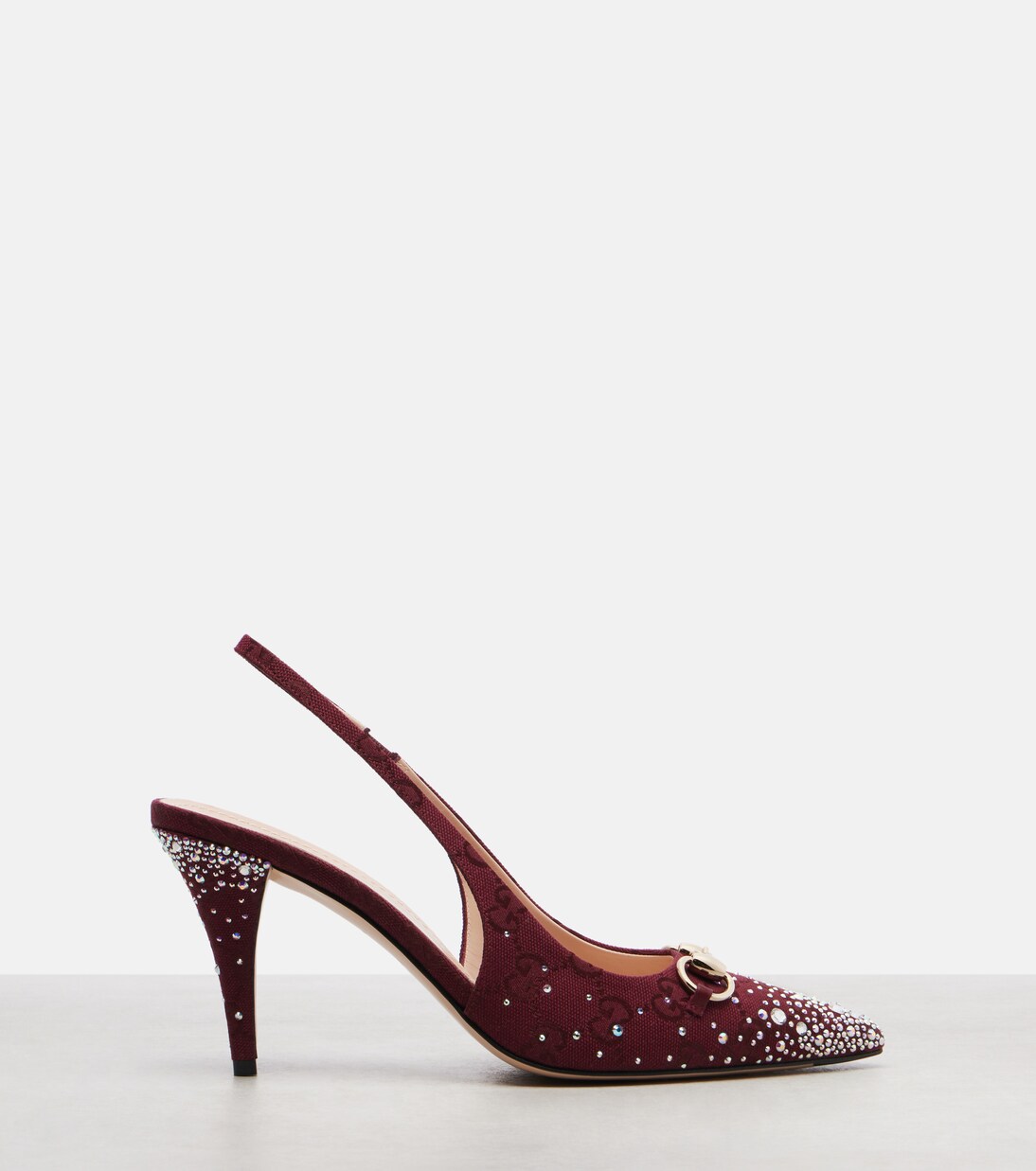 Escarpins slingback Horsebit 85 en toile GG | Gucci