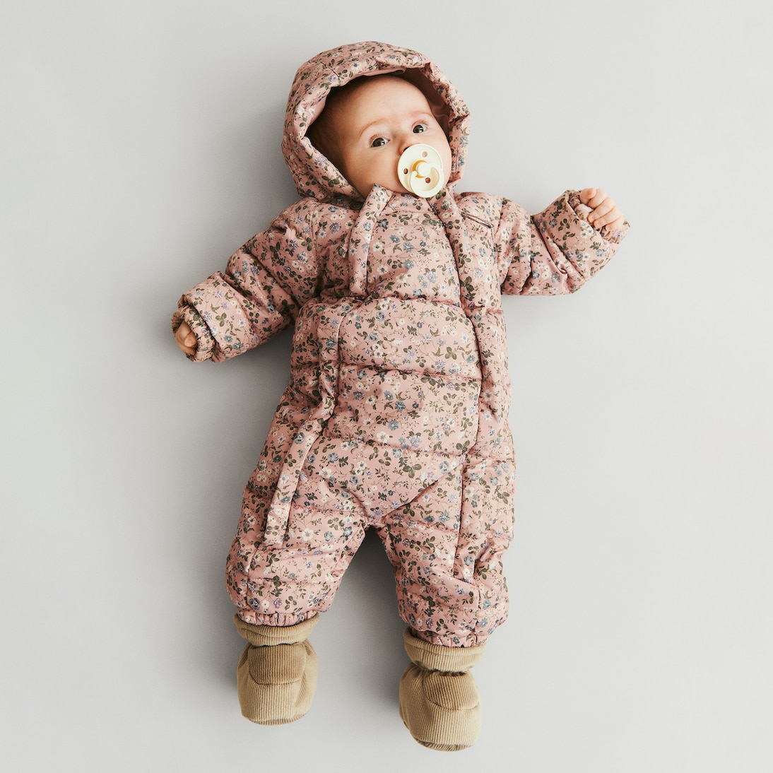 Baby Edem floral snowsuit | Wheat