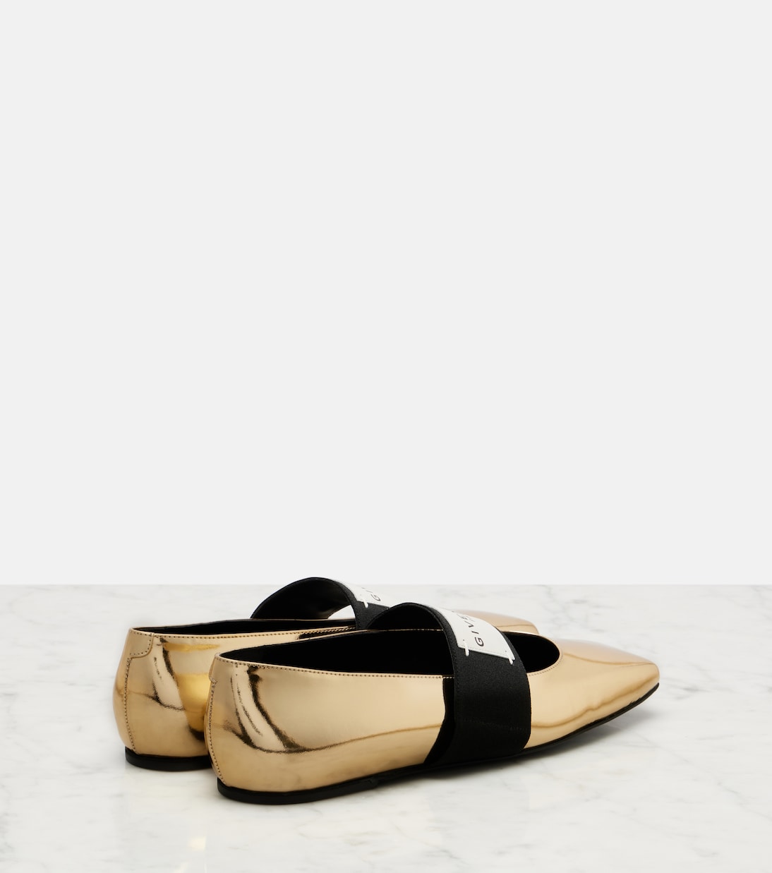 Sliced Square leather ballet flats | Givenchy