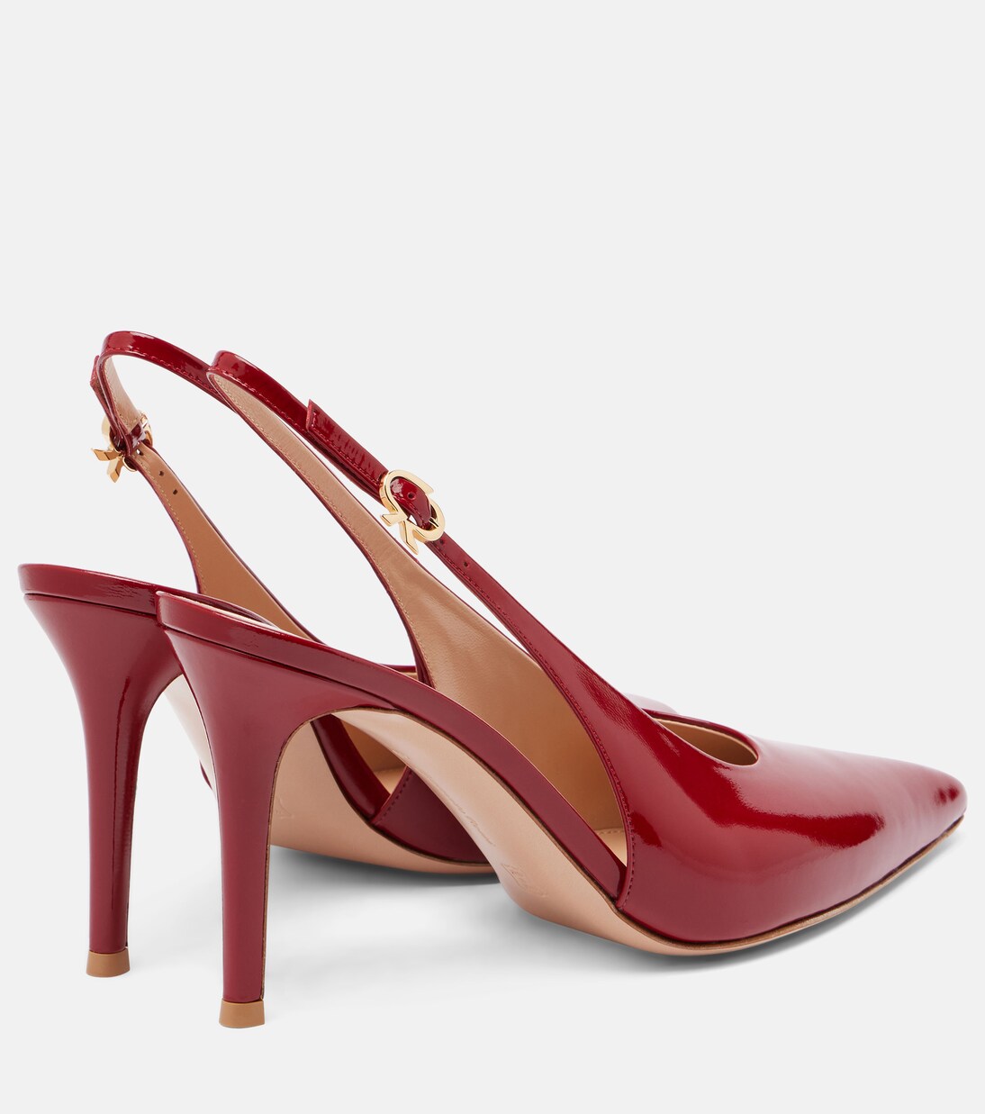 Robbie 85 patent leather slingback pumps | Gianvito Rossi