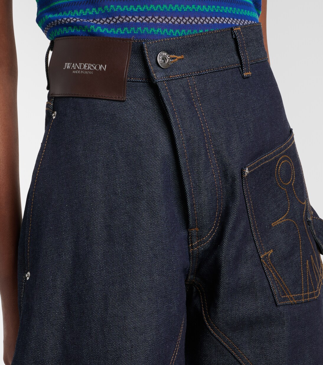 Embroidered high-rise straight jeans | JW Anderson