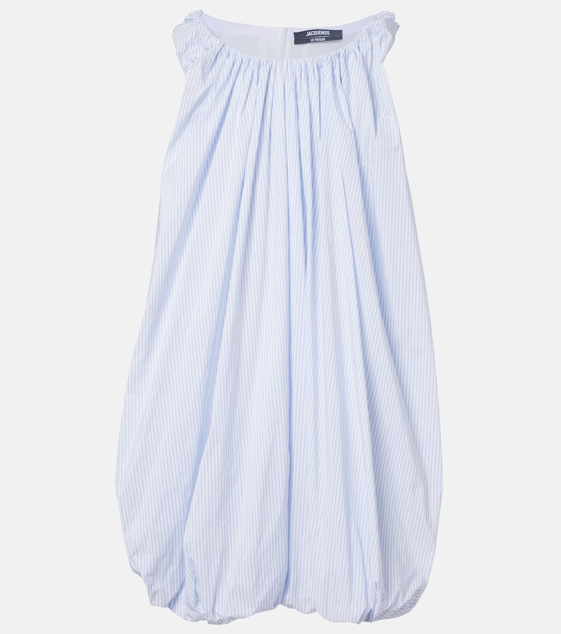 Lavande gathered striped midi dress | Jacquemus