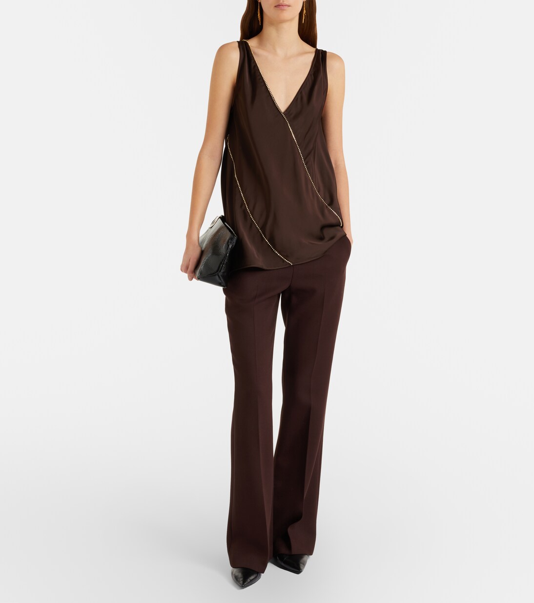 Embellished satin top | Jil Sander