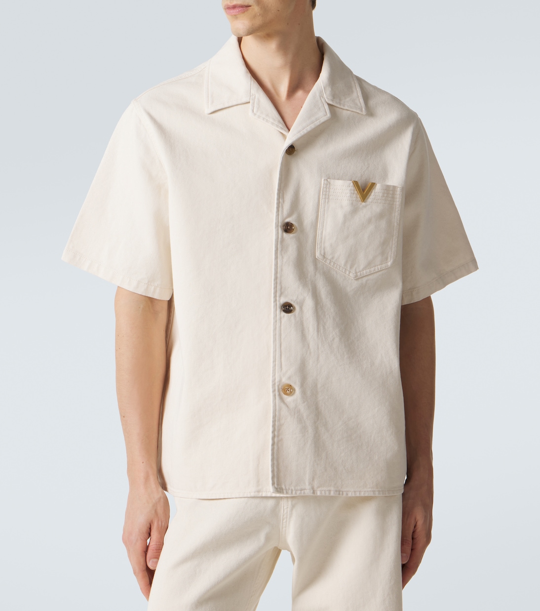 VGold denim shirt | Valentino