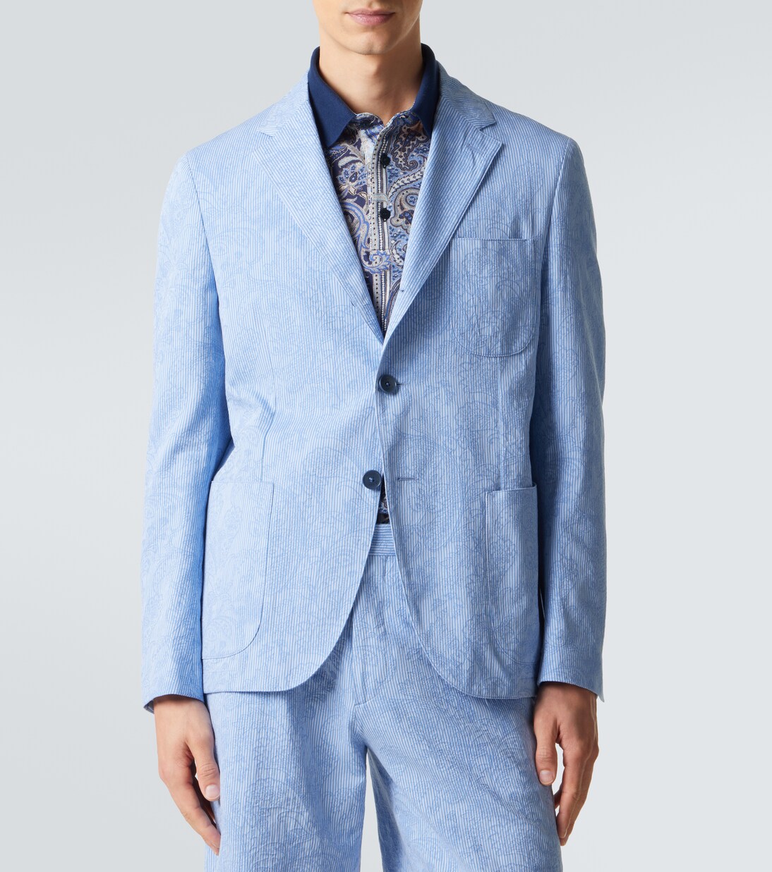 Woven cotton jersey blazer | Etro