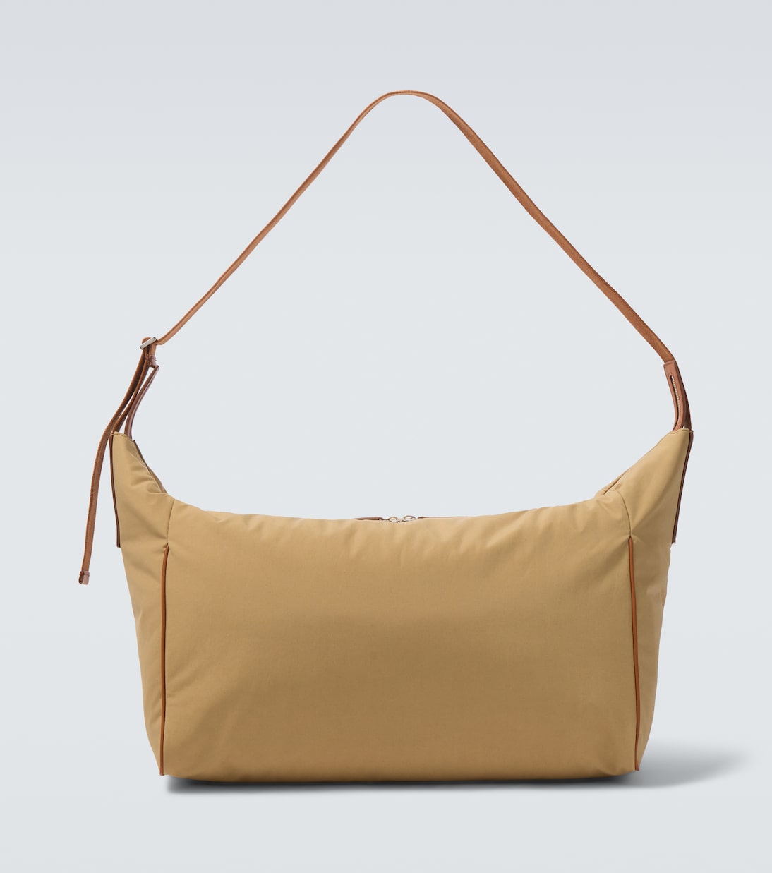 Logan E/W leather-trimmed crossbody bag | The Row