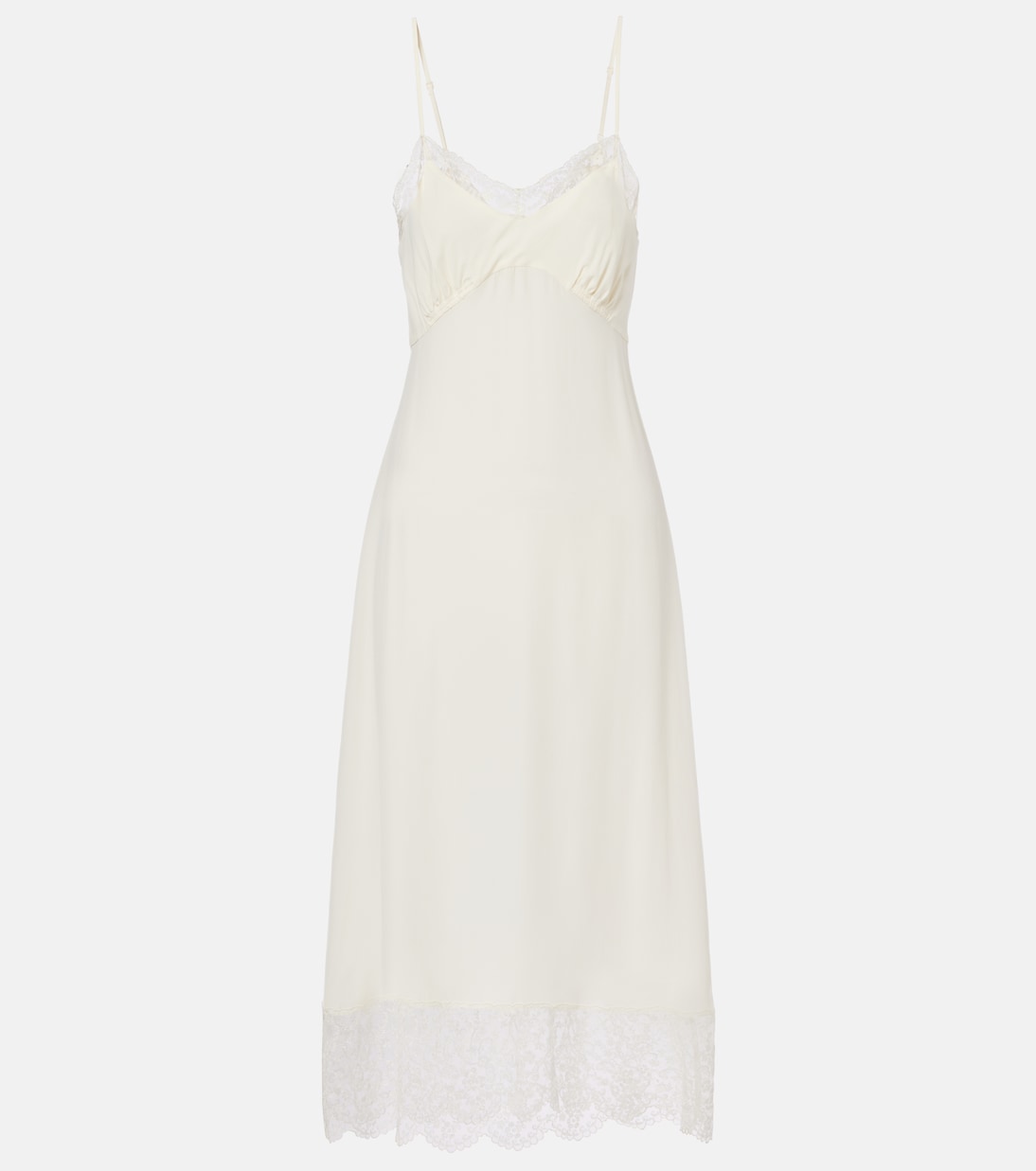 Slipdress aus Crêpe de Chine und Spitze | Simone Rocha