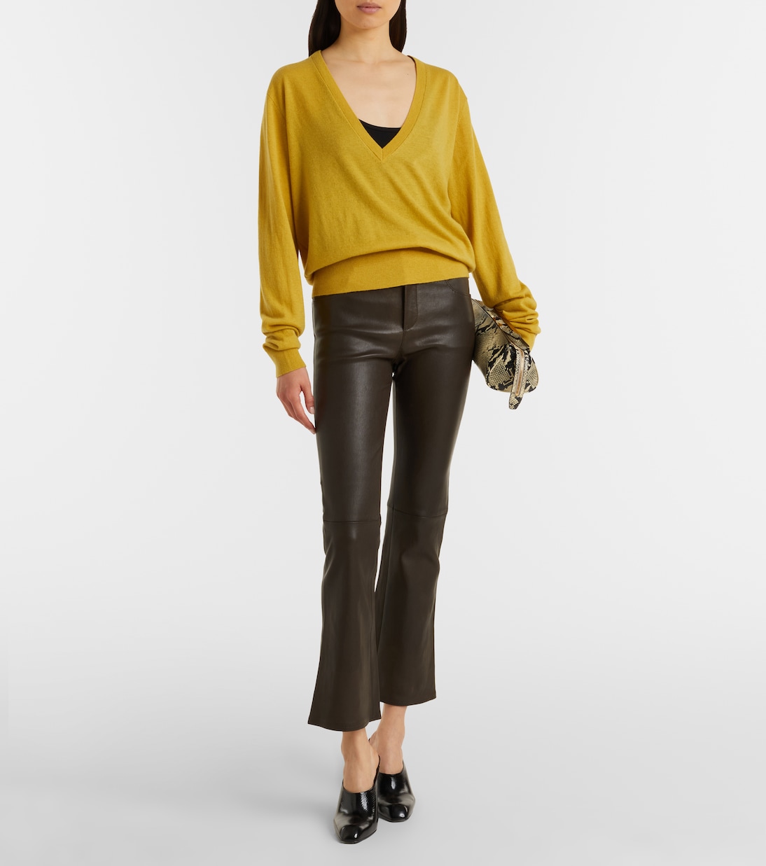 Dean 22 leather flared pants | Stouls