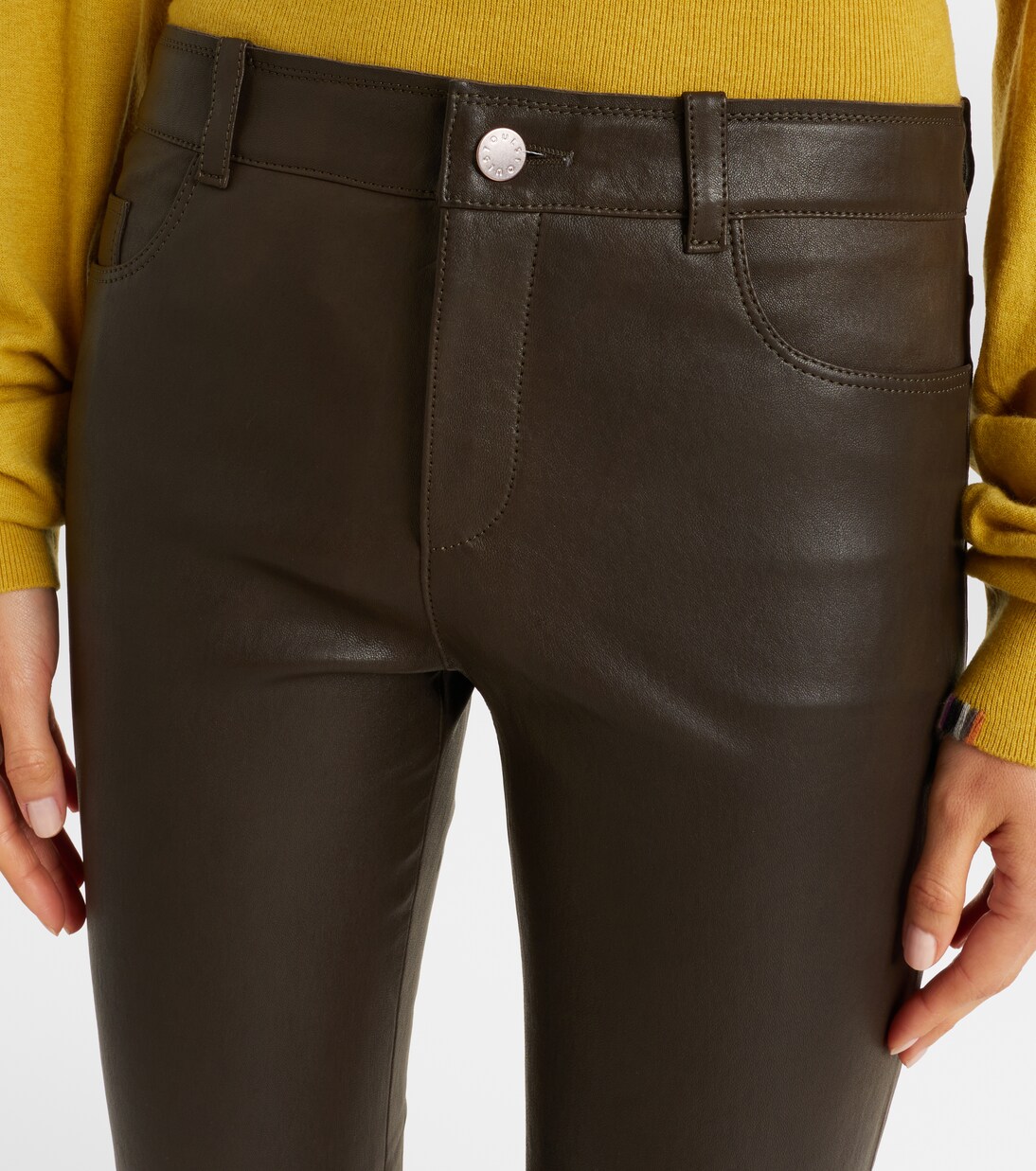 Dean 22 leather flared pants | Stouls