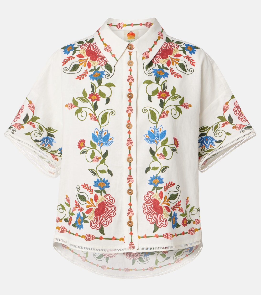 Chemise Stitched Garden en lin mélangé | Farm Rio