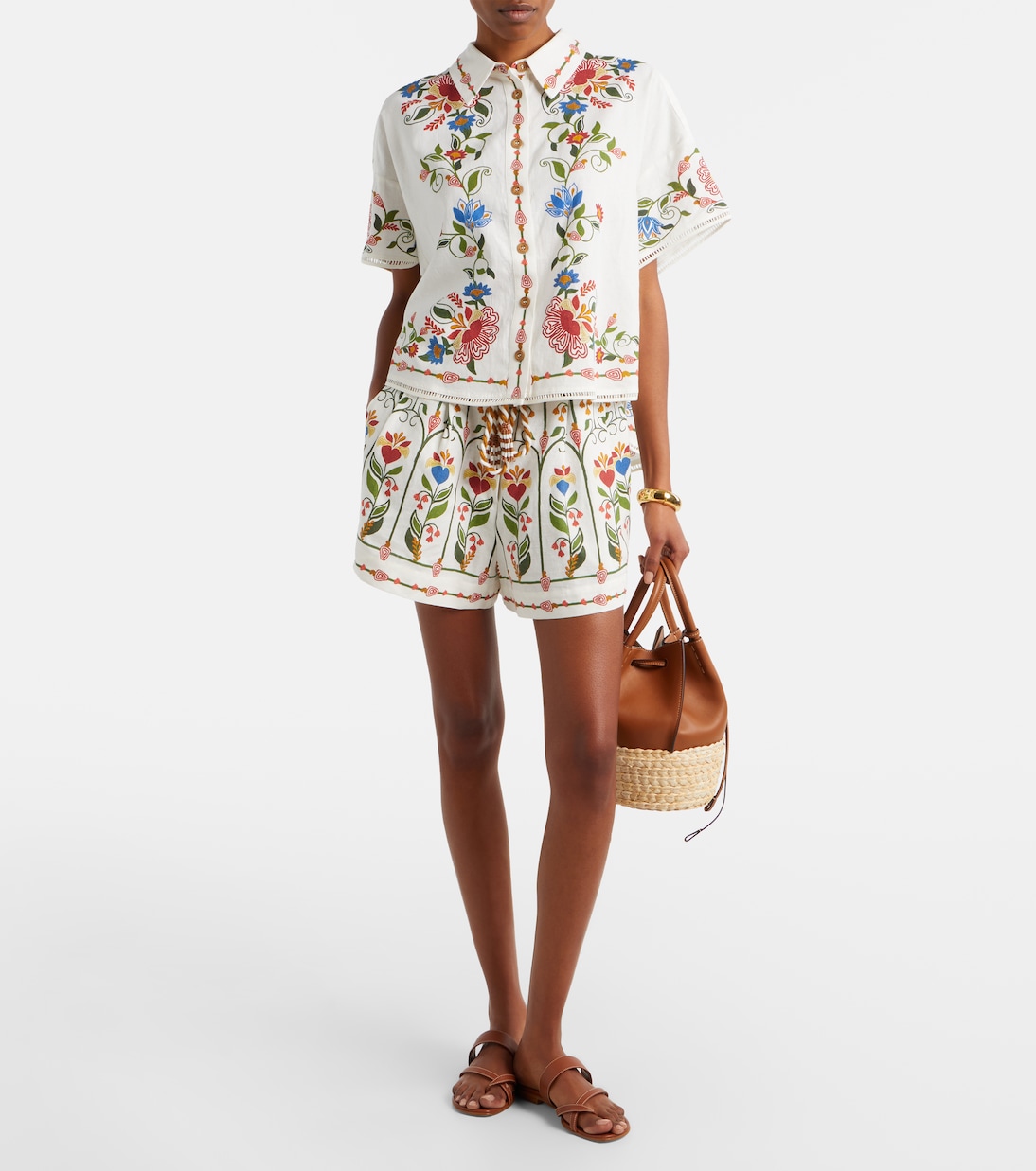 Chemise Stitched Garden en lin mélangé | Farm Rio