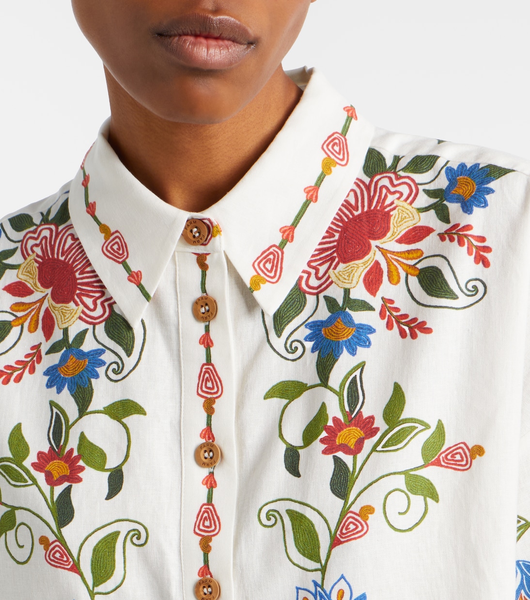 Chemise Stitched Garden en lin mélangé | Farm Rio
