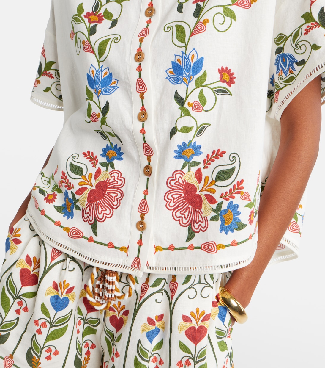 Chemise Stitched Garden en lin mélangé | Farm Rio