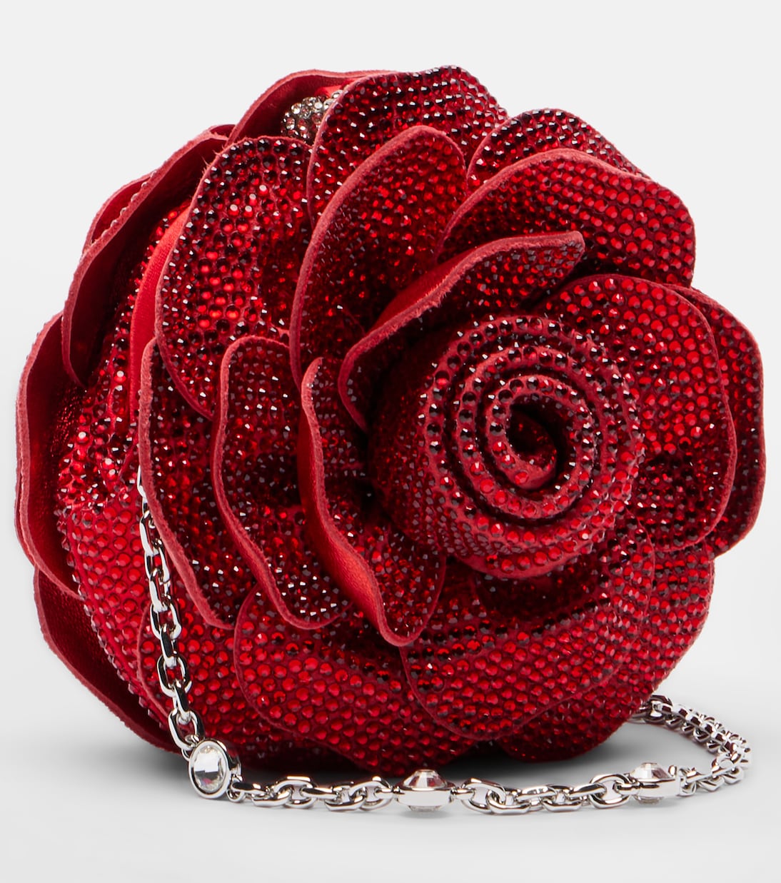 Soft Rose Belle crystal-embellished clutch | Judith Leiber Couture