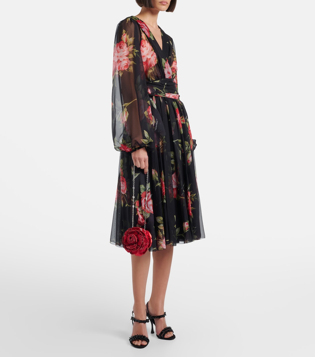 Soft Rose Belle crystal-embellished clutch | Judith Leiber Couture