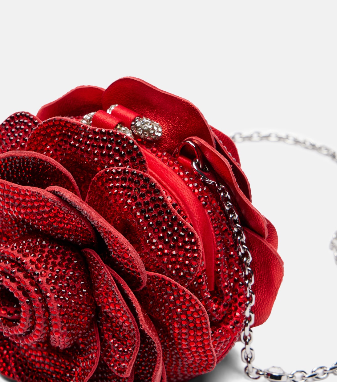 Soft Rose Belle crystal-embellished clutch | Judith Leiber Couture