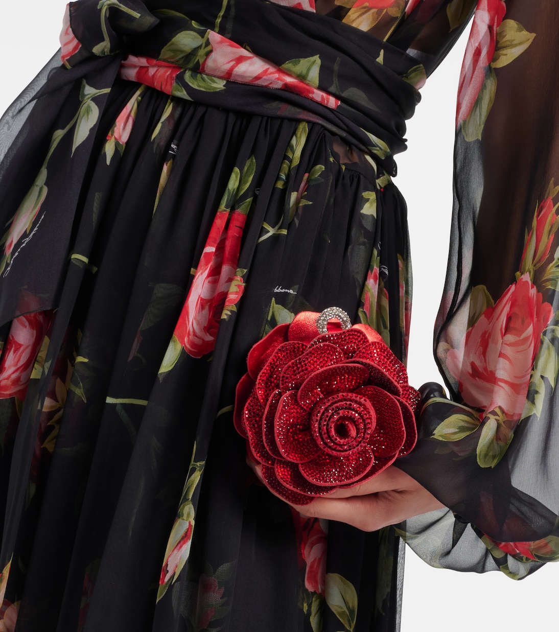 Soft Rose Belle crystal-embellished clutch | Judith Leiber Couture