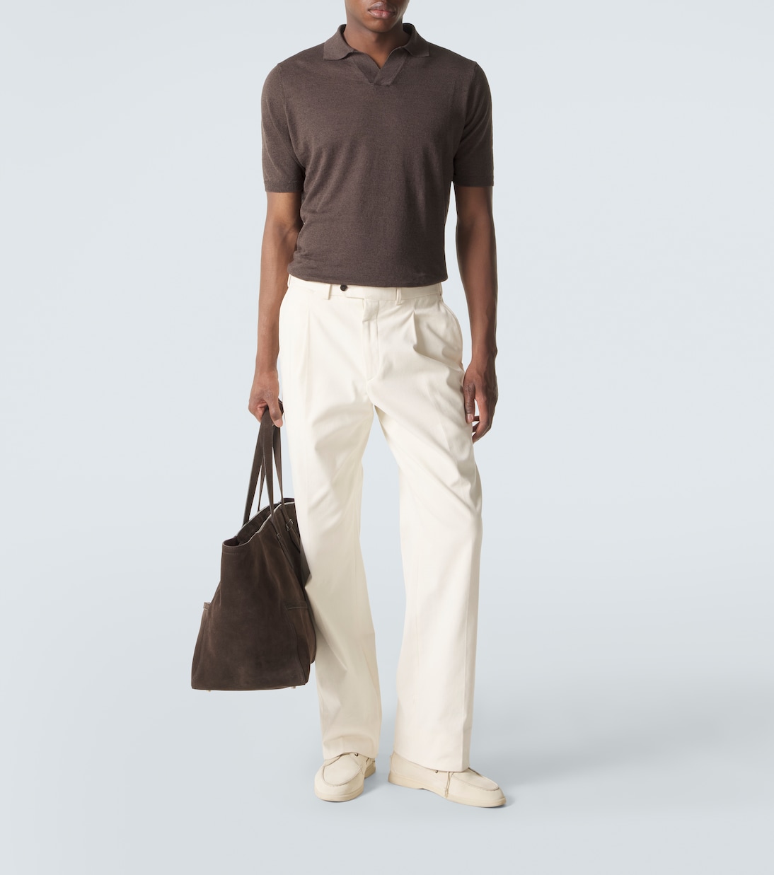 Linen and cotton polo shirt | Thom Sweeney