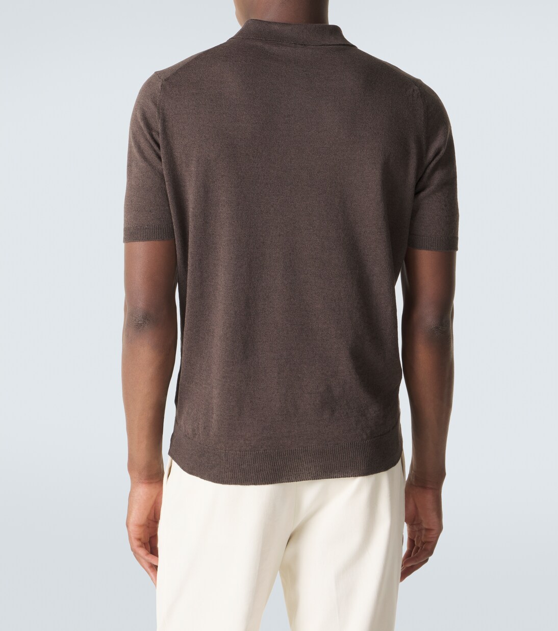 Linen and cotton polo shirt | Thom Sweeney