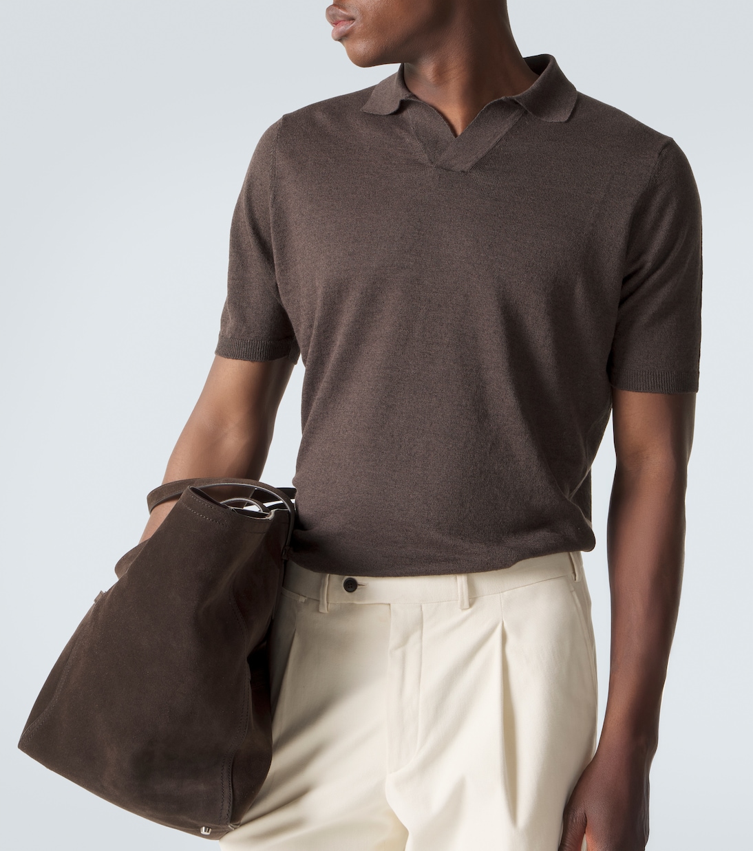 Linen and cotton polo shirt | Thom Sweeney