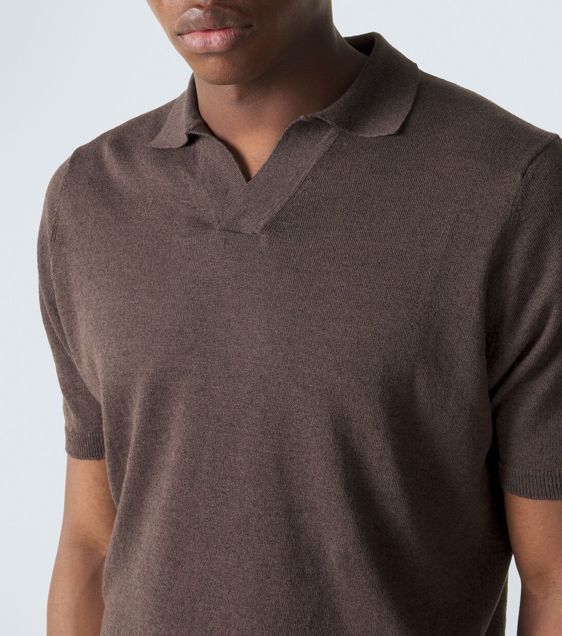 Linen and cotton polo shirt | Thom Sweeney