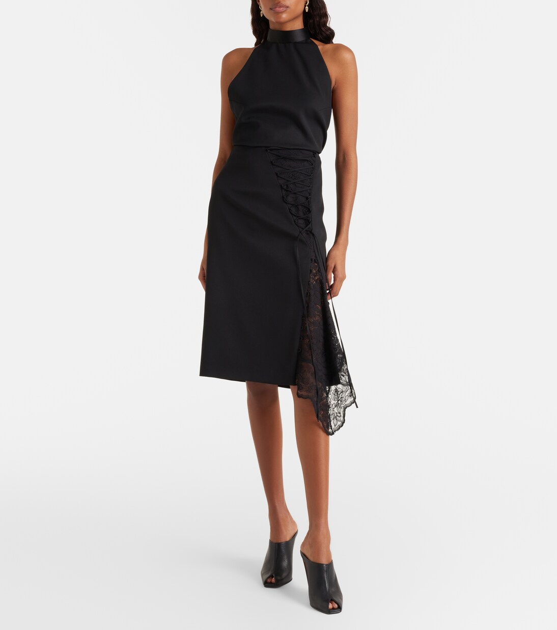 Falda tubo con encaje  | McQueen