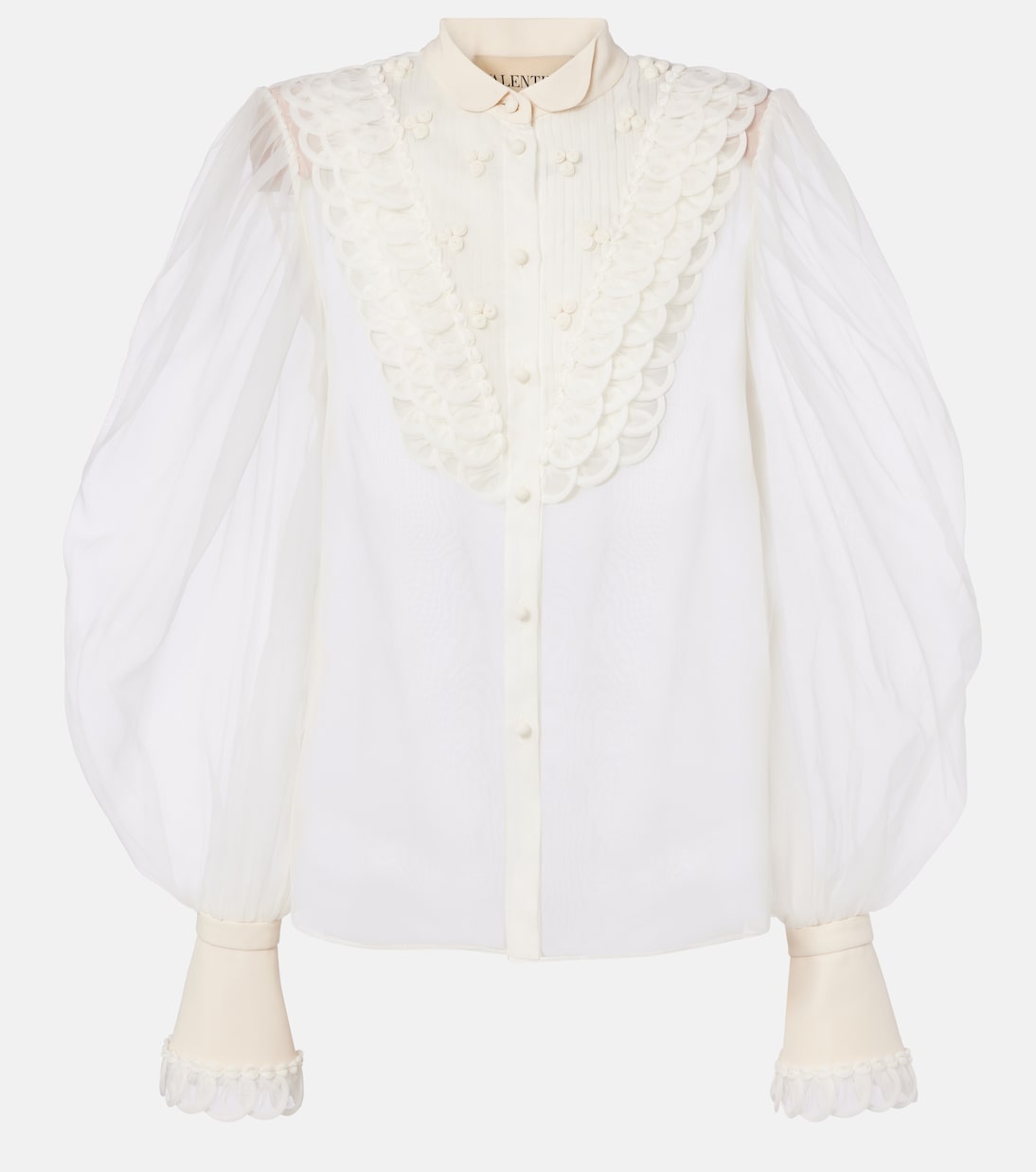 Sheer silk organza blouse | Valentino