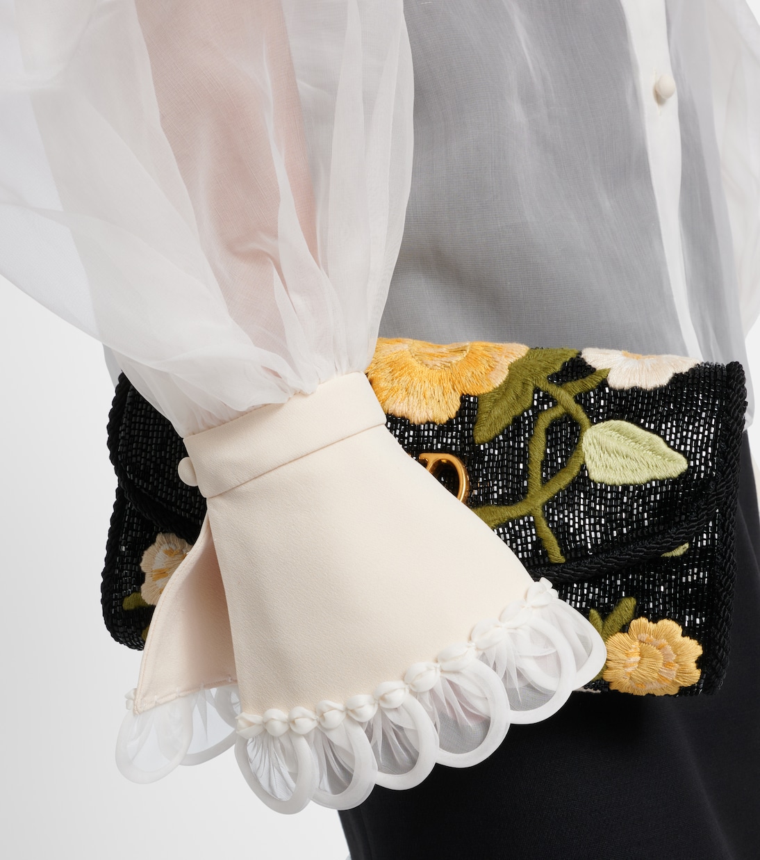 Sheer silk organza blouse | Valentino