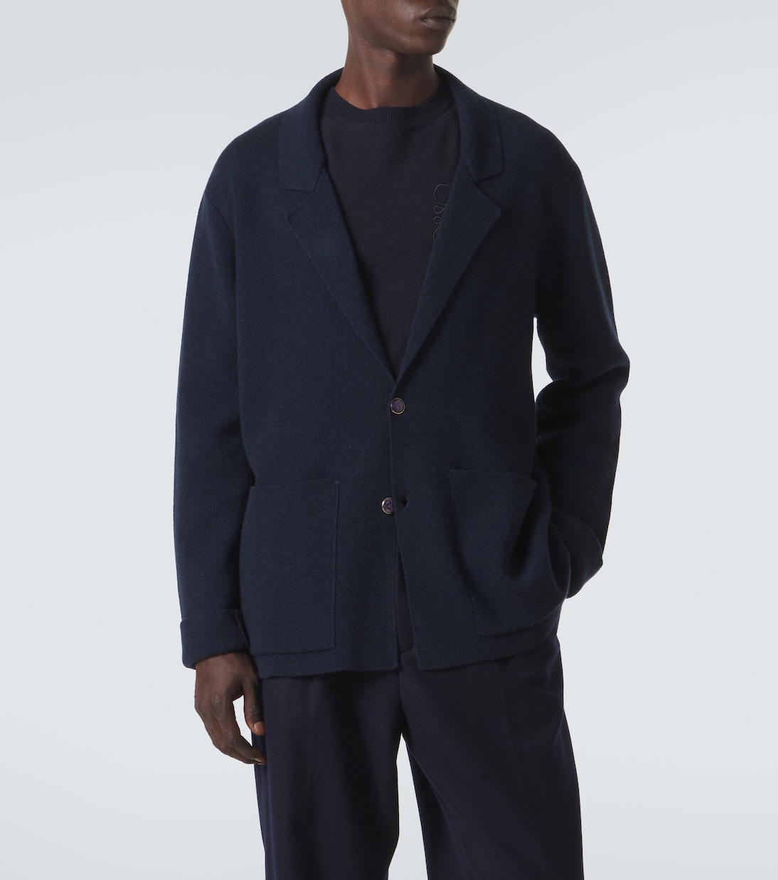 Cashmere blazer with amethyst | God's True Cashmere