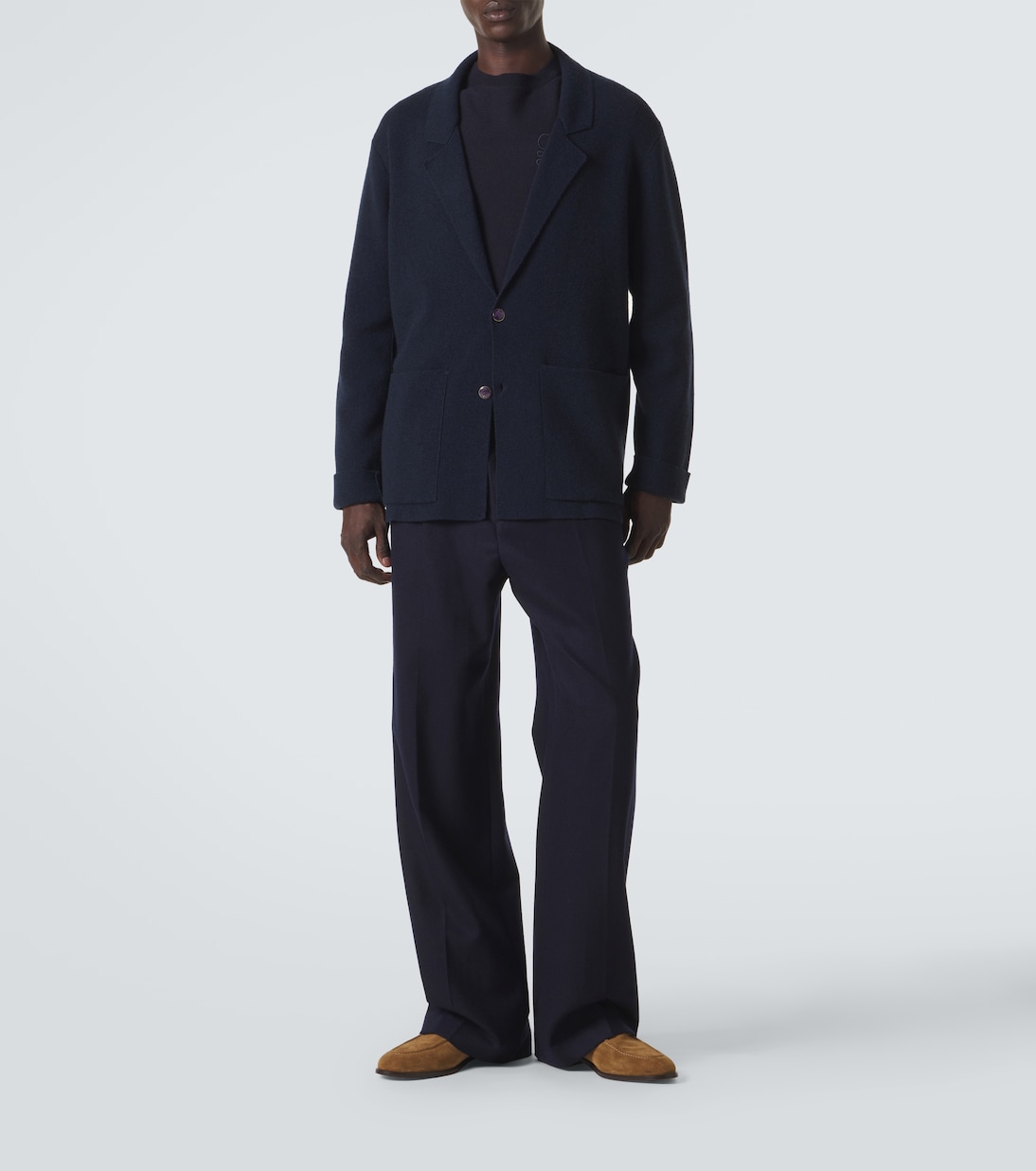 Cashmere blazer with amethyst | God's True Cashmere