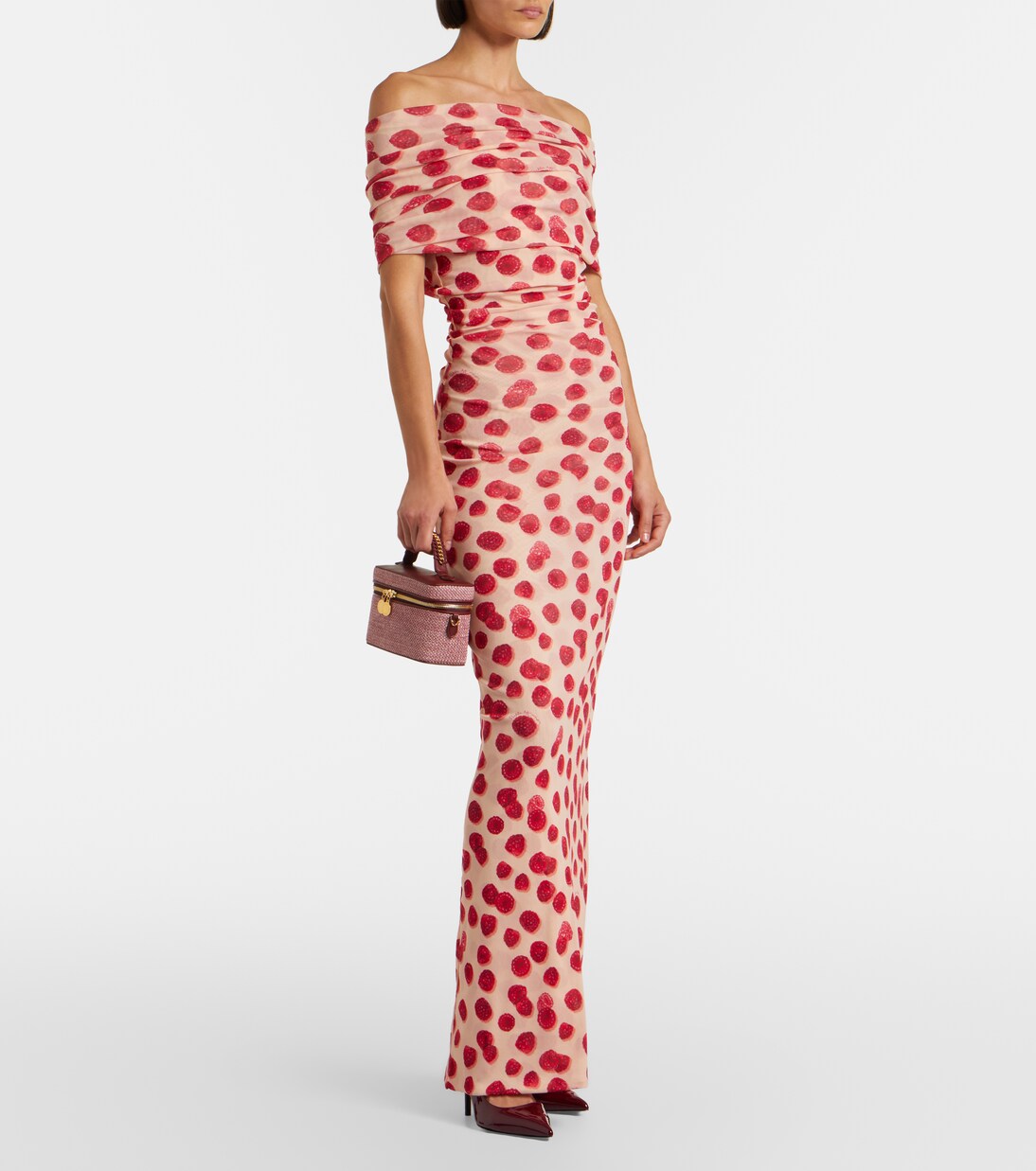 Vestido largo de malla estampado | Stella McCartney