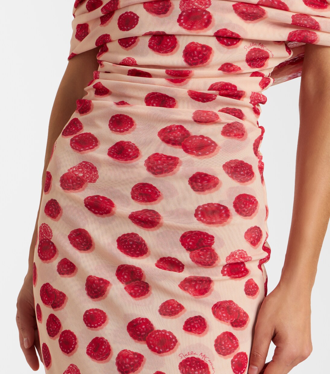 Vestido largo de malla estampado | Stella McCartney