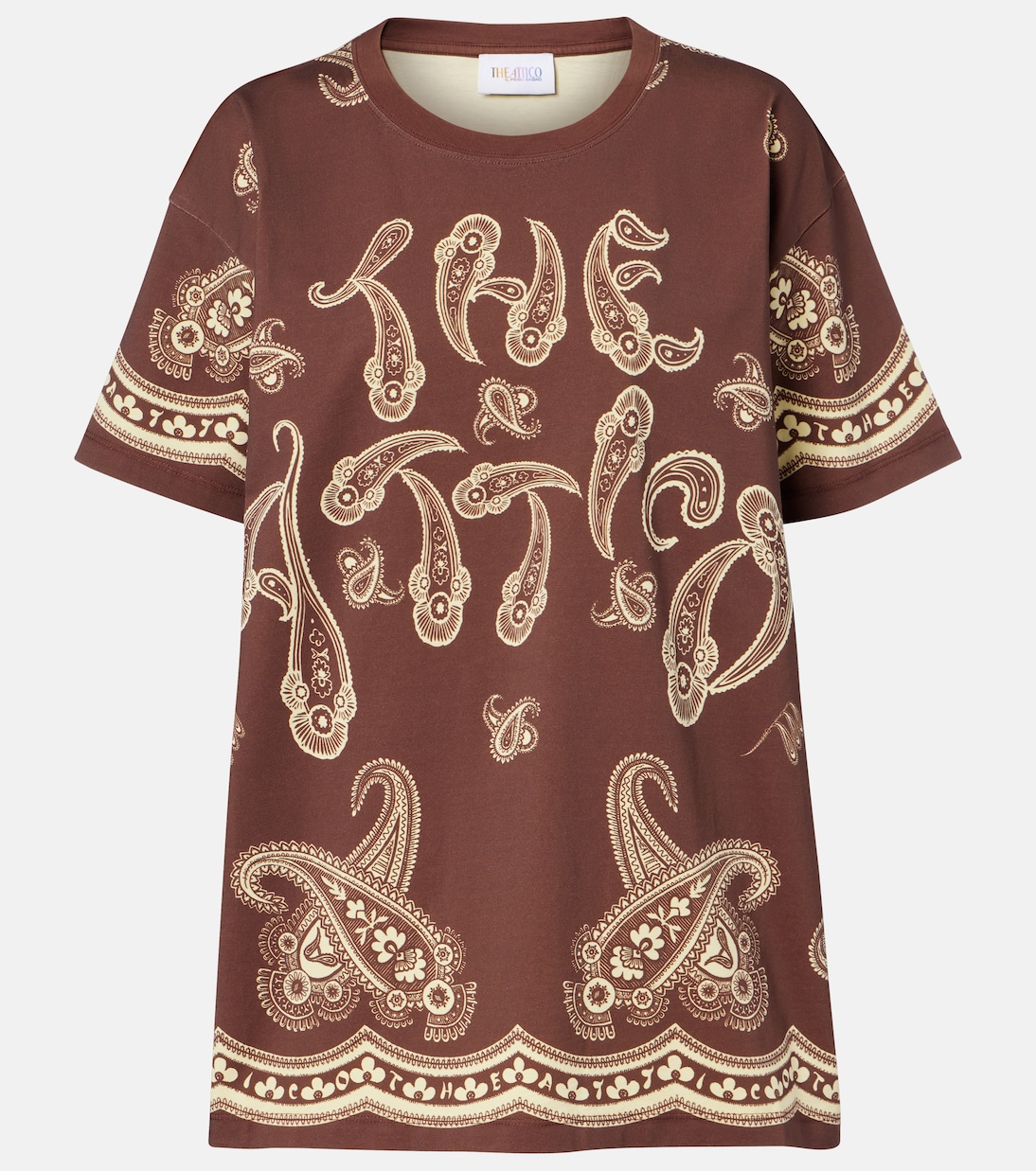 T-shirt oversize en coton à imprimé | The Attico