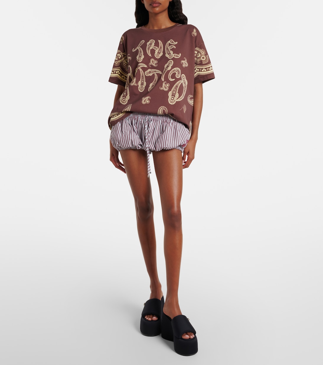 T-shirt oversize en coton à imprimé | The Attico