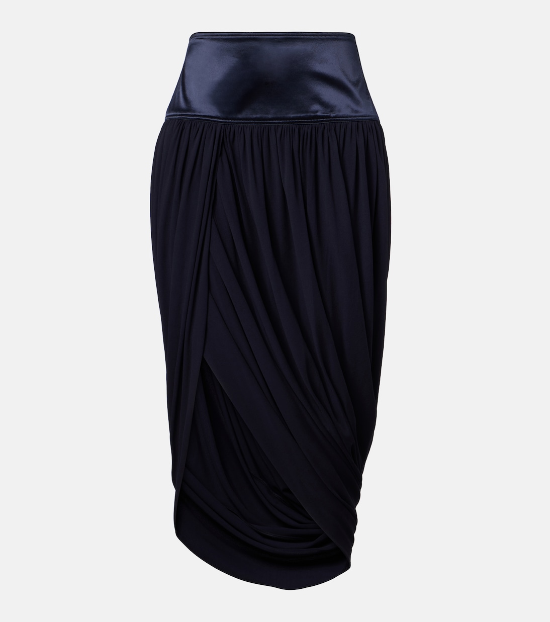 Falda midi asimétrica drapeada | Ferragamo
